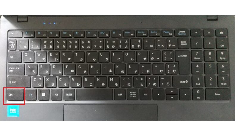 Ctrlキー（Altキー同様他のキーと組み合わせて使う）-キーボーノートパソコン