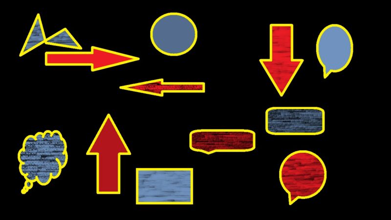 図形の塗りつぶし例－ペイント